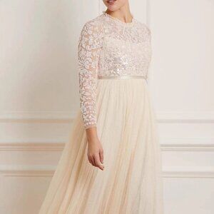 Needle & Thread - Tempest Bodice Maxi Dress - Champagne